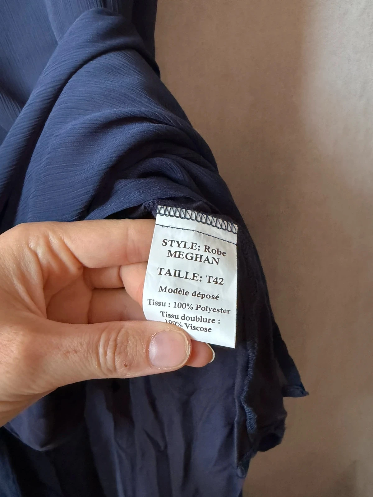 Robe longue marine chic taille 42 – photo 4